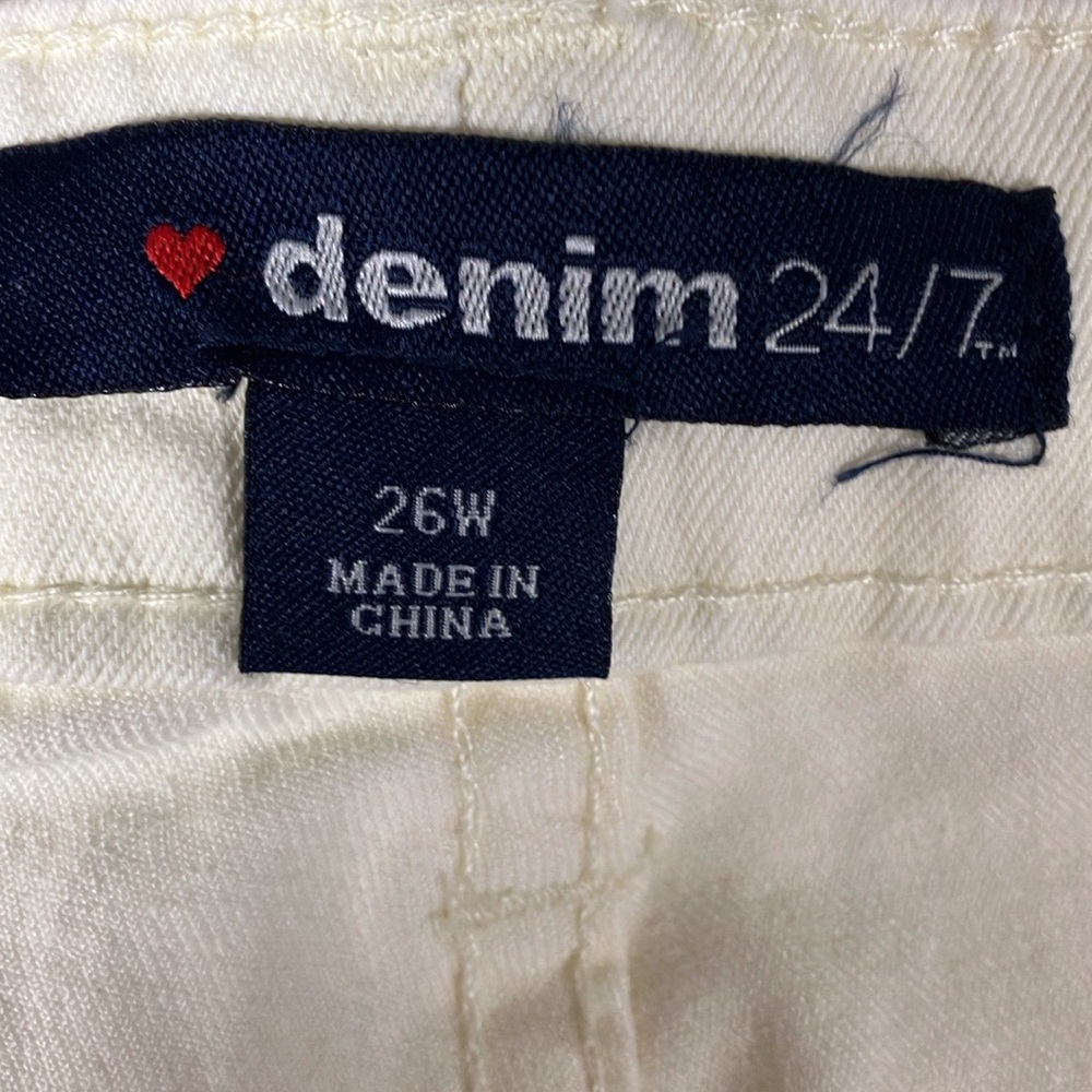 Denim 24/7 light yellow jeans straight leg 26w - Picture 4 of 8